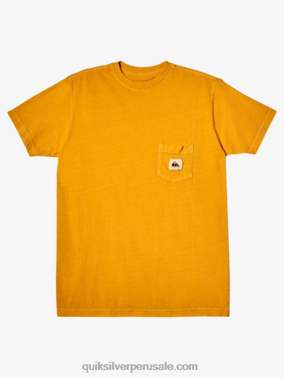 Quiksilver N8LNT1045 hombres oro brillante camiseta de misión secundaria