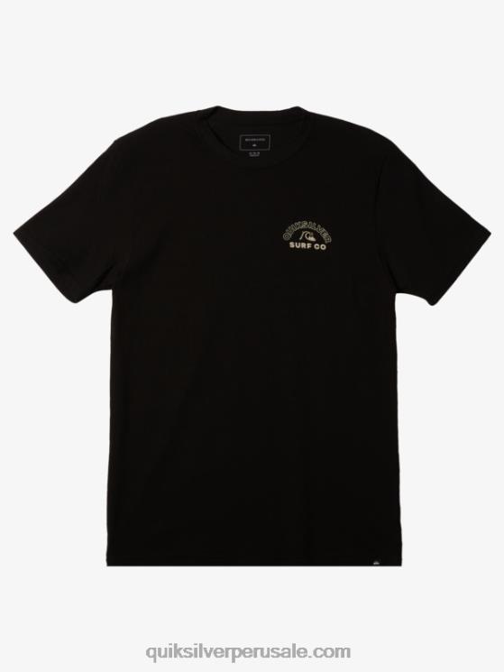 Quiksilver N8LNT106 hombres negro camiseta de giro atemporal