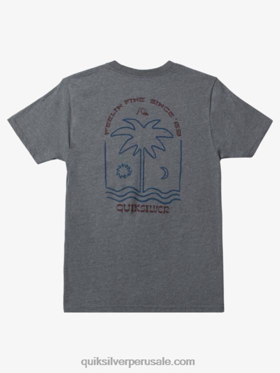 Quiksilver N8LNT1072 hombres brezo gris medio camiseta nueva toma mod