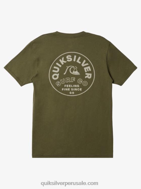 Quiksilver N8LNT107 hombres trébol de cuatro hojas camiseta de giro atemporal