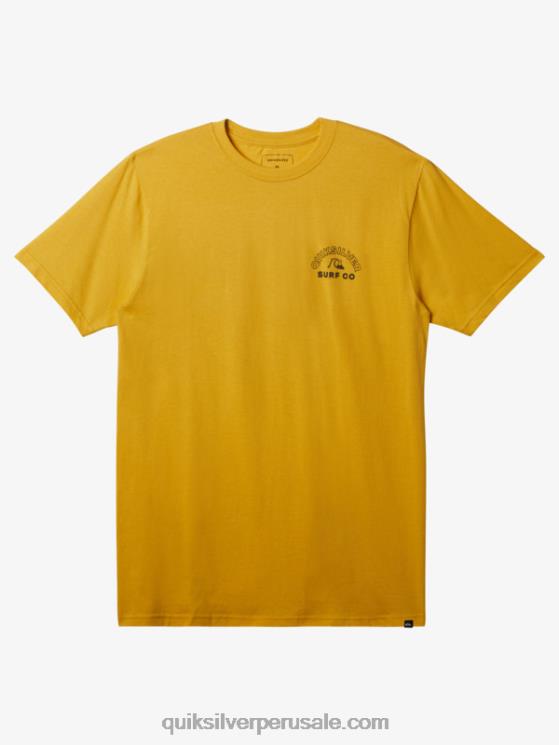 Quiksilver N8LNT108 hombres amarillo yema camiseta de giro atemporal