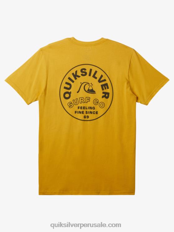 Quiksilver N8LNT108 hombres amarillo yema camiseta de giro atemporal