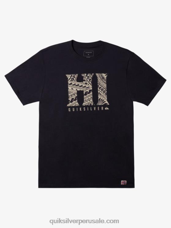 Quiksilver N8LNT1104 hombres chaqueta azul marino camiseta isleña de hawaii