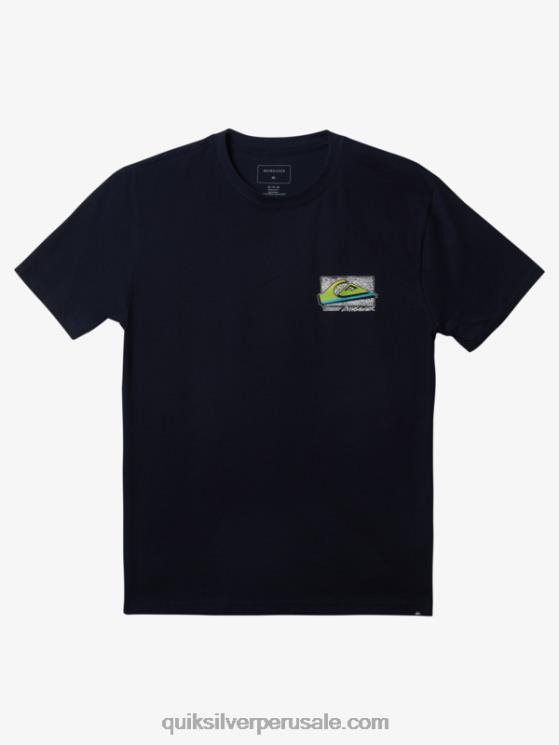 Quiksilver N8LNT1109 hombres chaqueta azul marino camiseta retro desteñida