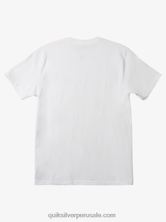 Quiksilver N8LNT110 hombres blanco camiseta mw con logo pequeño