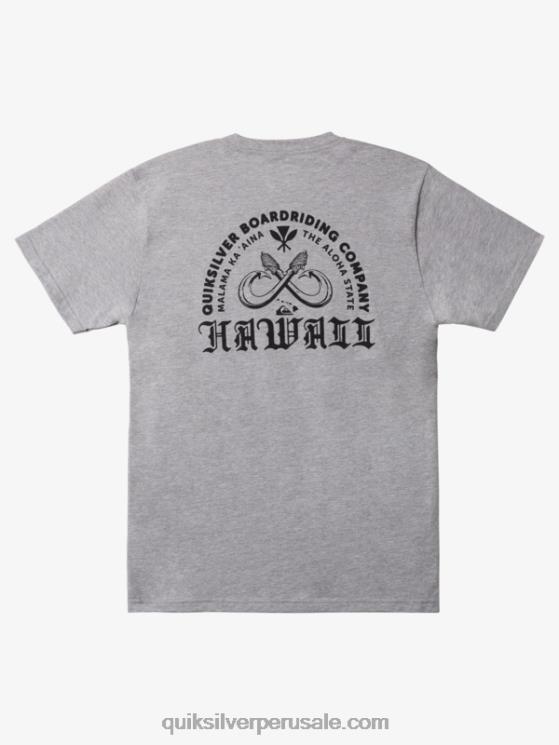 Quiksilver N8LNT1113 hombres brezo atlético camiseta hawaii con doble anzuelo