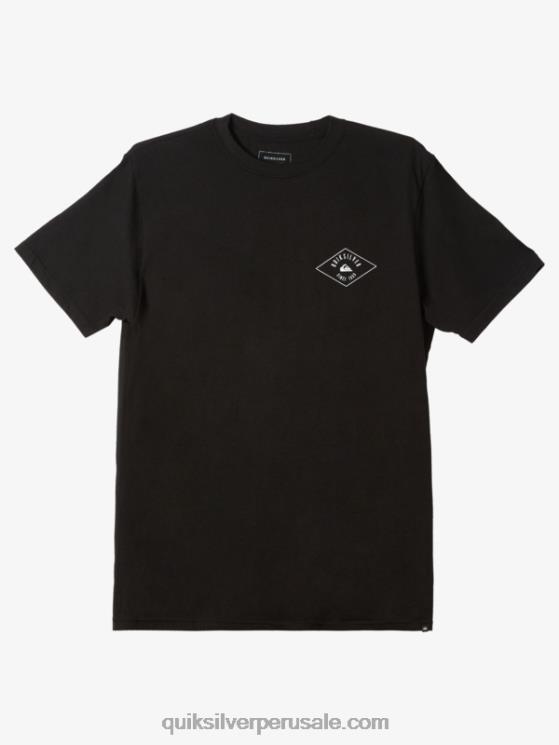 Quiksilver N8LNT1118 hombres negro camiseta con lineas circulares