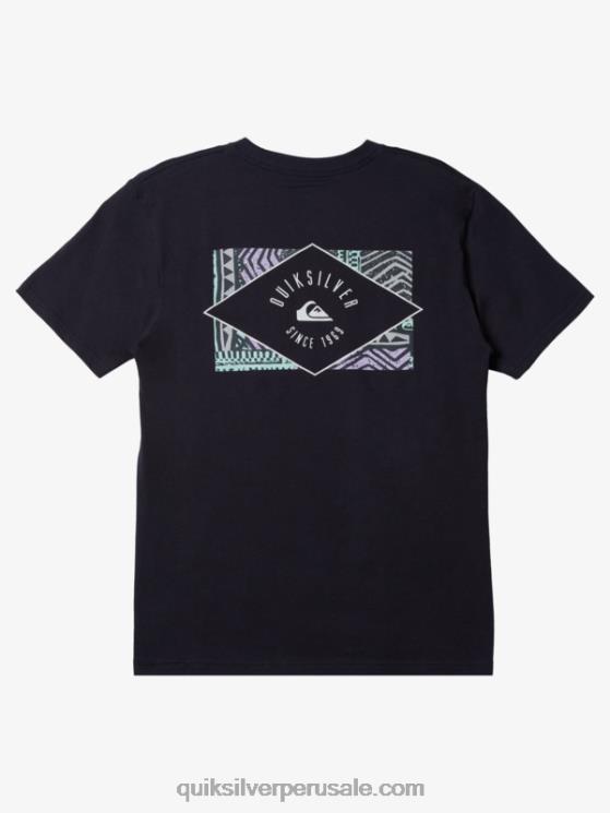 Quiksilver N8LNT1120 hombres chaqueta azul marino camiseta con lineas circulares