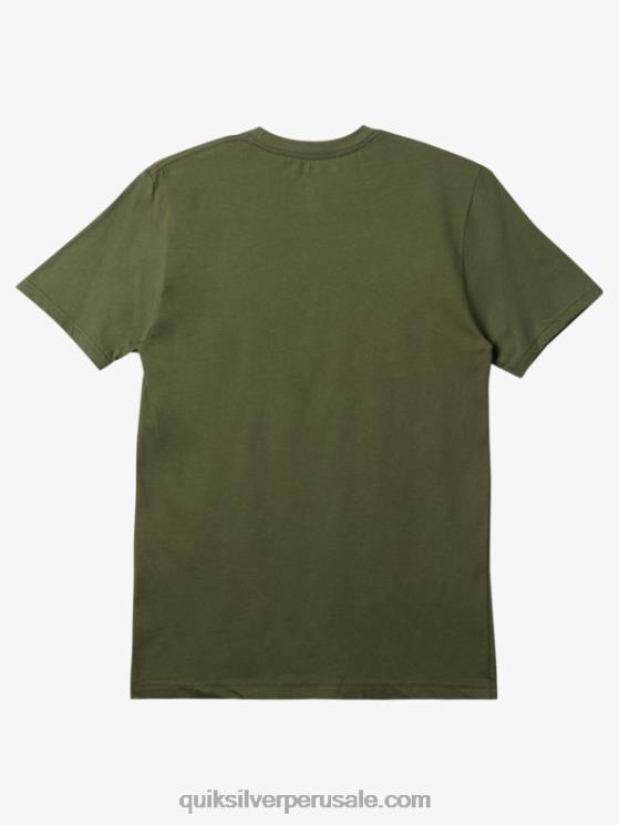Quiksilver N8LNT112 hombres trébol de cuatro hojas camiseta mw con logo pequeño