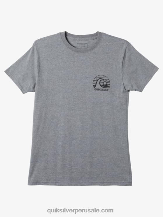 Quiksilver N8LNT1138 hombres brezo gris medio camiseta mod de movimiento audaz