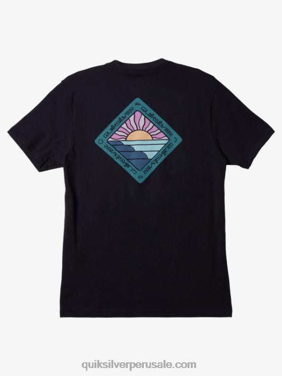 Quiksilver N8LNT1147 hombres chaqueta azul marino camiseta viaje panorámico