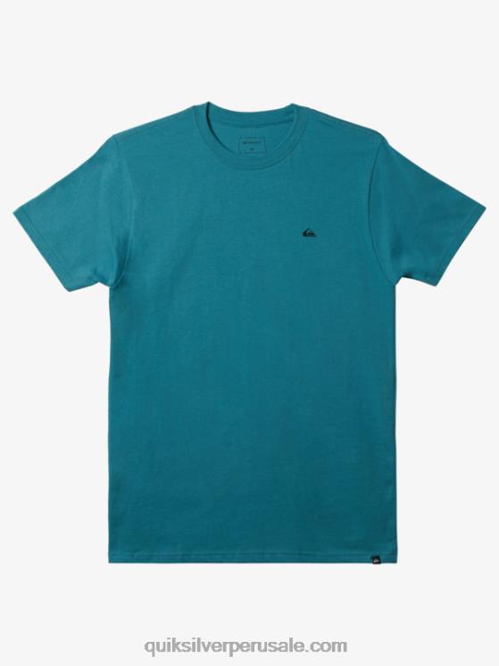 Quiksilver N8LNT114 hombres azul bretaña camiseta mw con logo pequeño