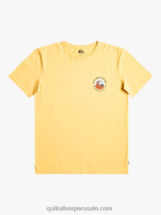 Quiksilver N8LNT1157 hombres trigo camiseta con sello de burbuja qs