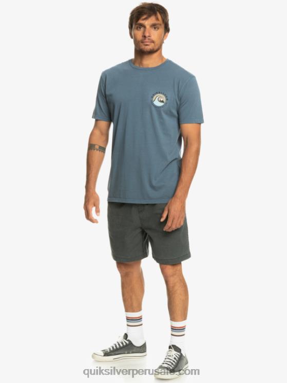 Quiksilver N8LNT1158 hombres mar de bering camiseta con sello de burbuja qs