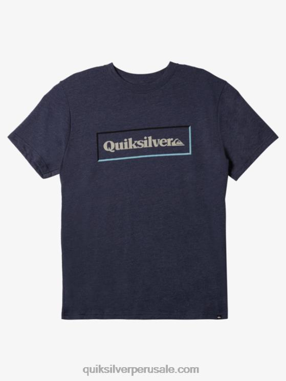 Quiksilver N8LNT1164 hombres blazer azul marino jaspeado camiseta con mod de bloqueo simple
