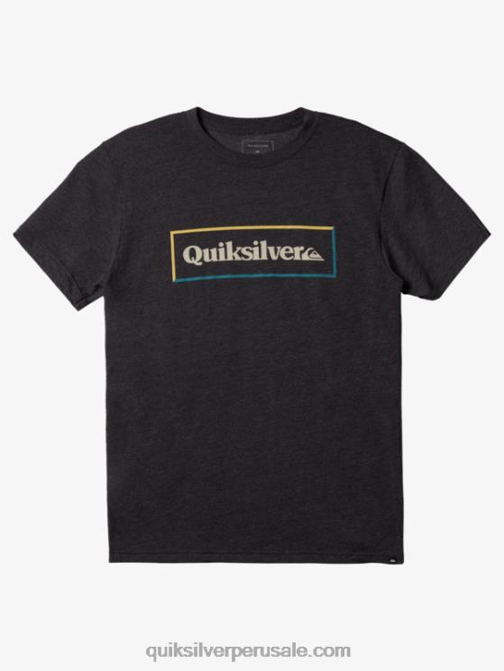 Quiksilver N8LNT1166 hombres brezo de carbón camiseta con mod de bloqueo simple