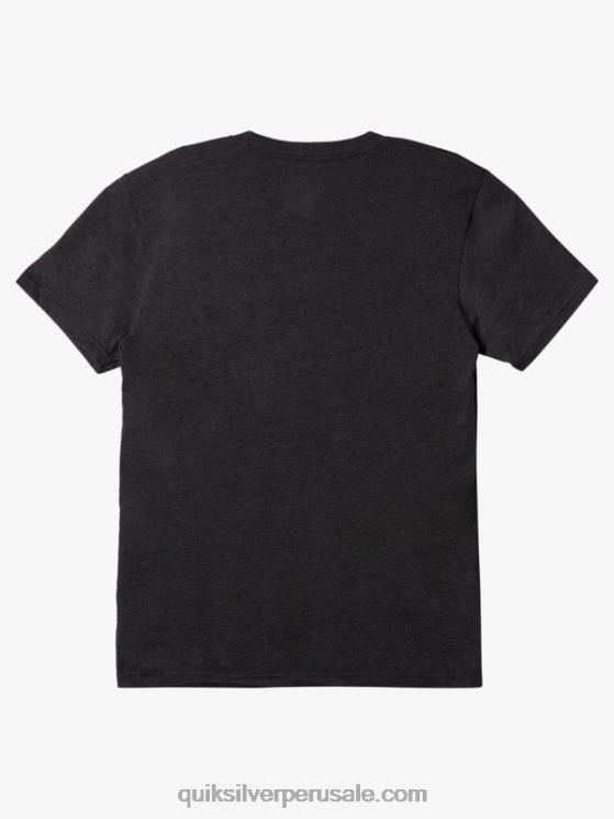 Quiksilver N8LNT1166 hombres brezo de carbón camiseta con mod de bloqueo simple
