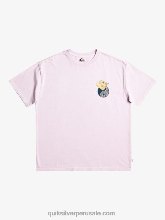 Quiksilver N8LNT1168 hombres lila pastel ahí fuera camiseta