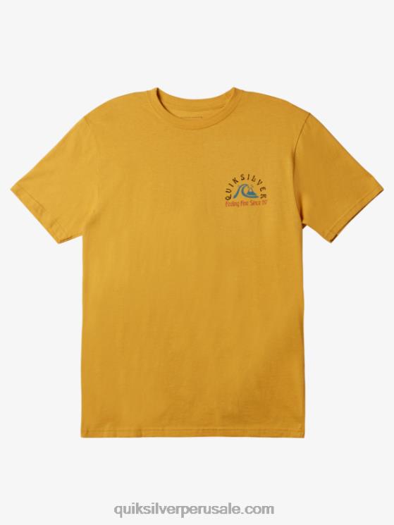 Quiksilver N8LNT1171 hombres oro brillante la camiseta original del barril