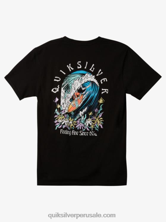 Quiksilver N8LNT1172 hombres negro la camiseta original del barril