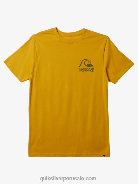 Quiksilver N8LNT119 hombres amarillo yema camiseta ruta de escape