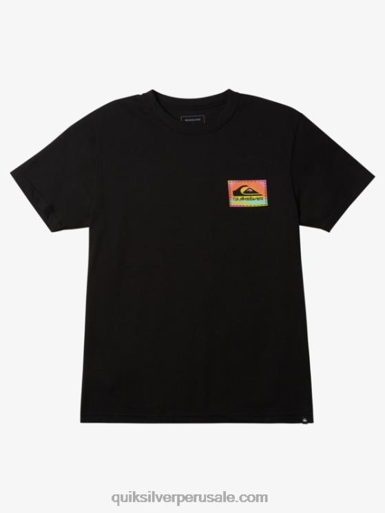 Quiksilver N8LNT1204 hombres negro camiseta color flow