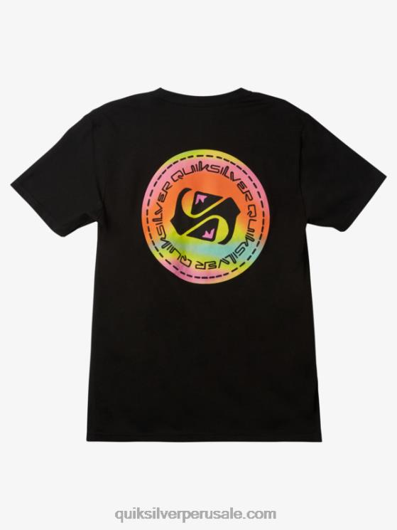 Quiksilver N8LNT1204 hombres negro camiseta color flow