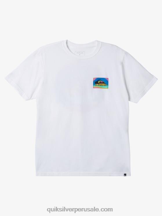 Quiksilver N8LNT1205 hombres blanco camiseta color flow