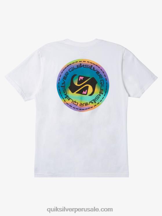 Quiksilver N8LNT1205 hombres blanco camiseta color flow