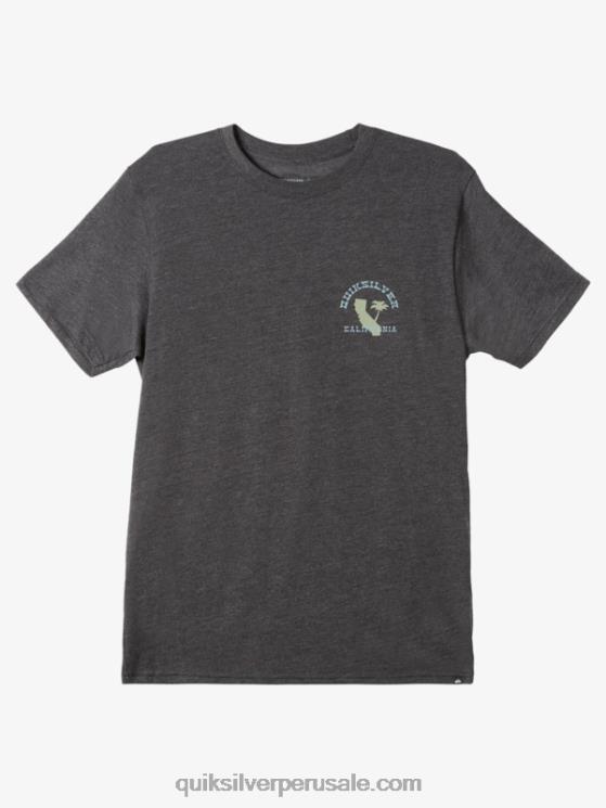 Quiksilver N8LNT1229 hombres brezo de carbón camiseta icónica del oeste de california