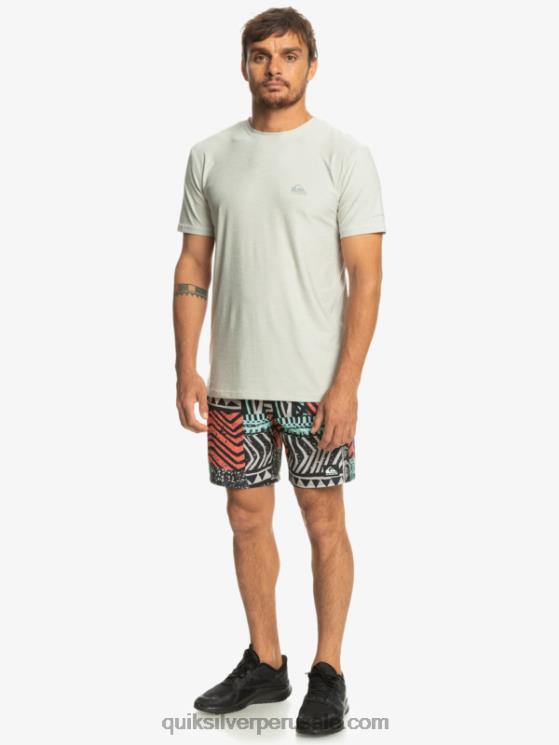 Quiksilver N8LNT1329 hombres brezo gris violeta camiseta corredor de la costa