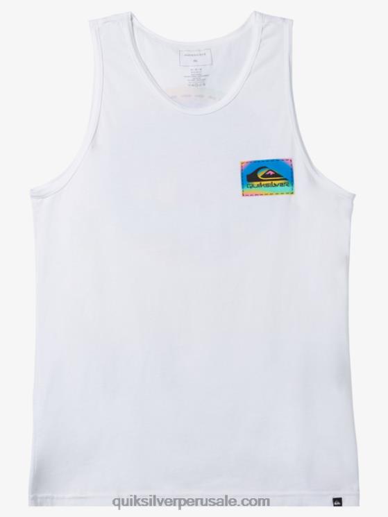 Quiksilver N8LNT1332 hombres blanco camiseta color flow