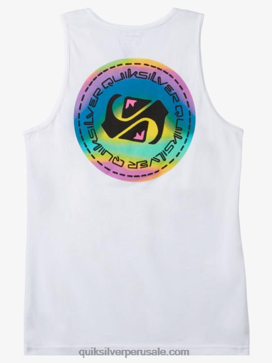 Quiksilver N8LNT1332 hombres blanco camiseta color flow
