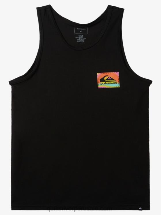 Quiksilver N8LNT1333 hombres negro camiseta color flow