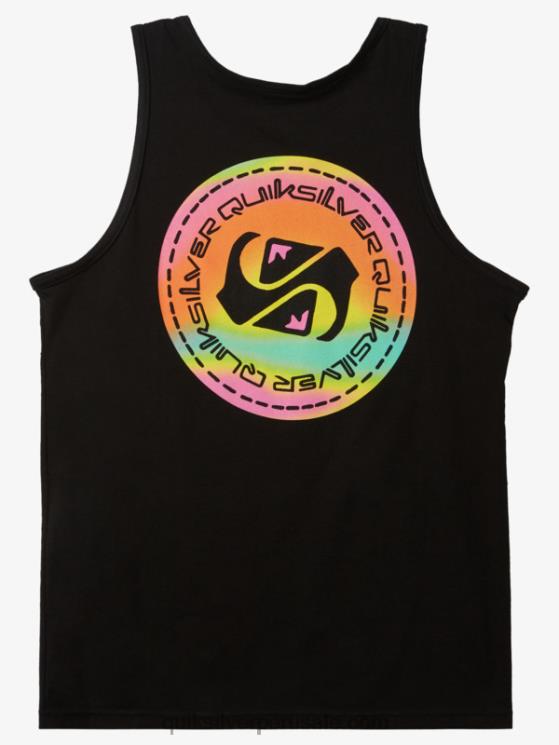 Quiksilver N8LNT1333 hombres negro camiseta color flow