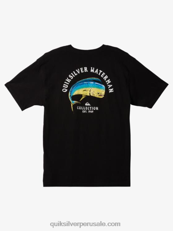 Quiksilver N8LNT1341 hombres negro tensión de waterman en la camiseta