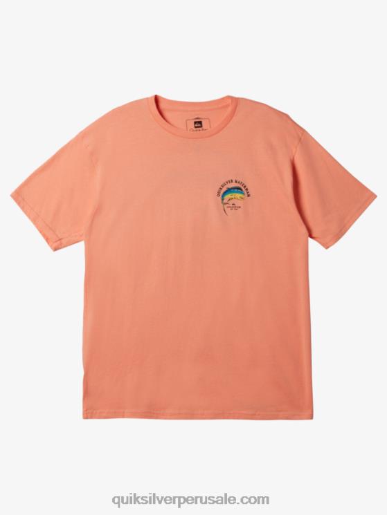 Quiksilver N8LNT1342 hombres rosa durazno tensión de waterman en la camiseta