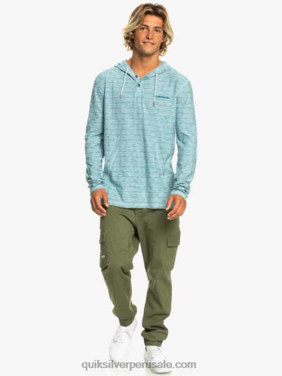 Quiksilver N8LNT1354 hombres kentin celestial camiseta de manga larga con capucha