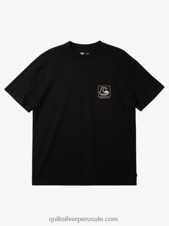 Quiksilver N8LNT1374 hombres negro camiseta de lona en blanco de gregg kaplan