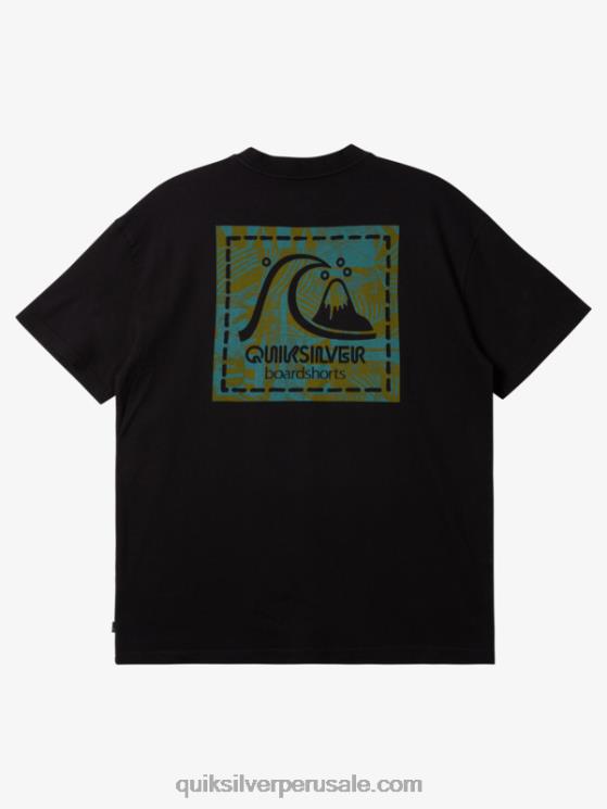 Quiksilver N8LNT1374 hombres negro camiseta de lona en blanco de gregg kaplan