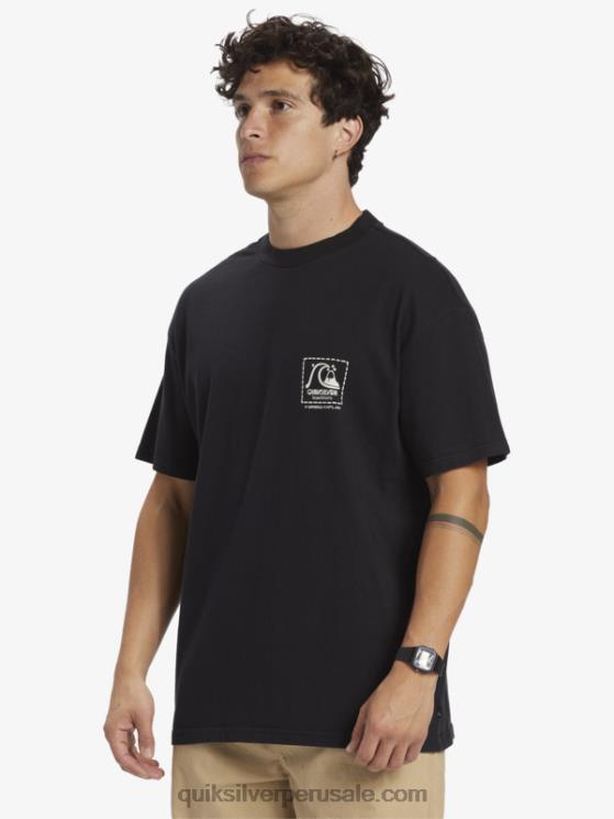Quiksilver N8LNT1374 hombres negro camiseta de lona en blanco de gregg kaplan