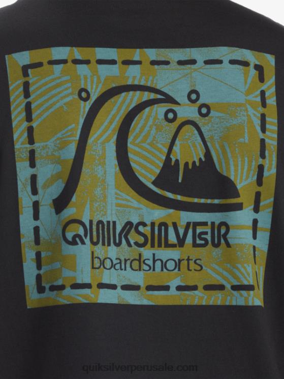 Quiksilver N8LNT1374 hombres negro camiseta de lona en blanco de gregg kaplan
