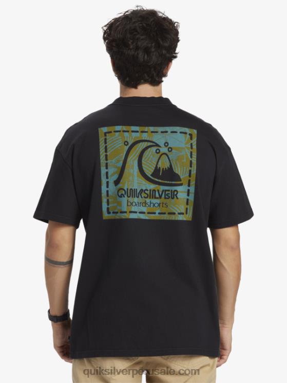 Quiksilver N8LNT1374 hombres negro camiseta de lona en blanco de gregg kaplan