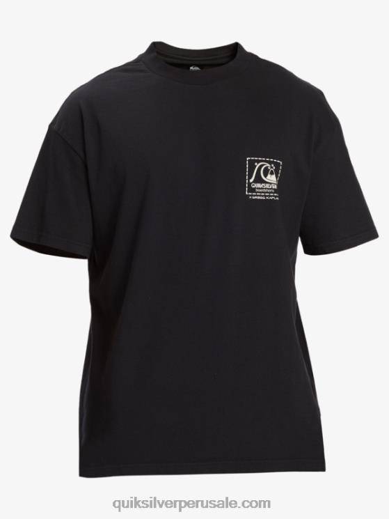 Quiksilver N8LNT1374 hombres negro camiseta de lona en blanco de gregg kaplan