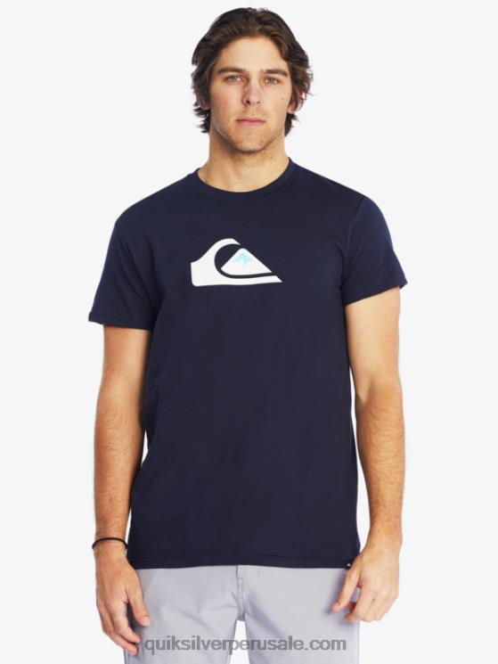 Quiksilver N8LNT1382 hombres chaqueta azul marino camiseta con logo de comp