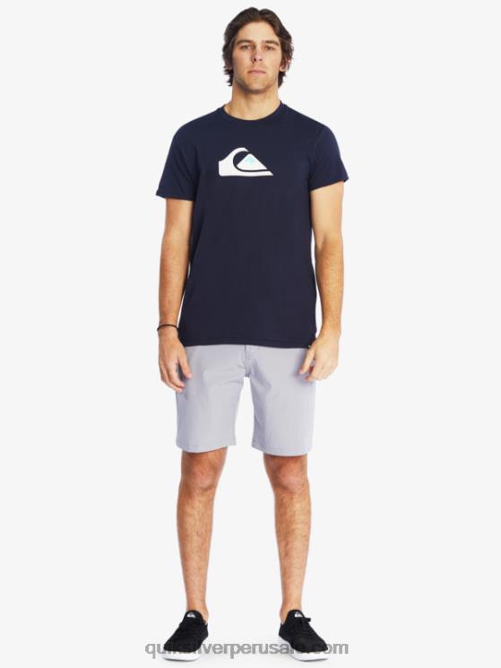 Quiksilver N8LNT1382 hombres chaqueta azul marino camiseta con logo de comp