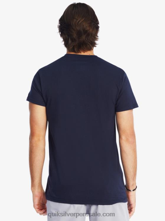 Quiksilver N8LNT1382 hombres chaqueta azul marino camiseta con logo de comp