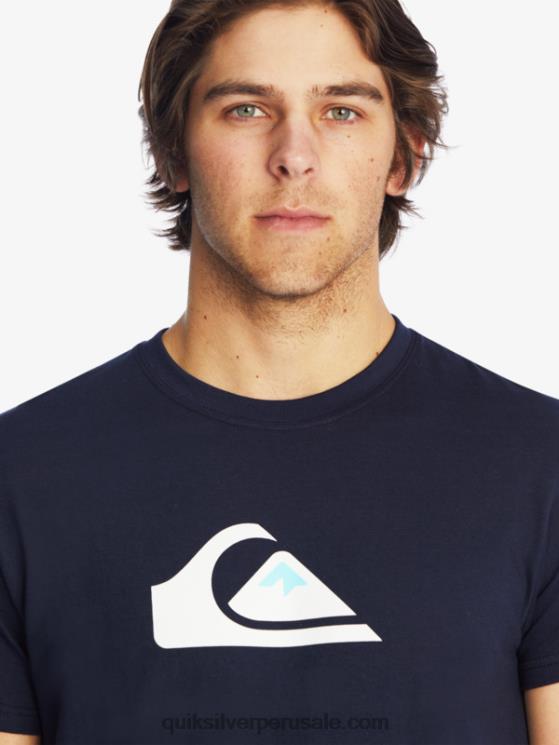Quiksilver N8LNT1382 hombres chaqueta azul marino camiseta con logo de comp