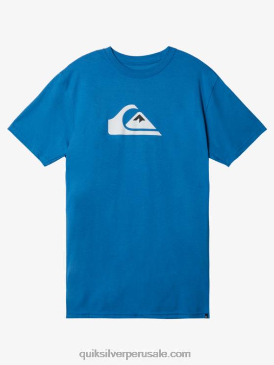 Quiksilver N8LNT1385 hombres vallarta azul camiseta con logo de comp