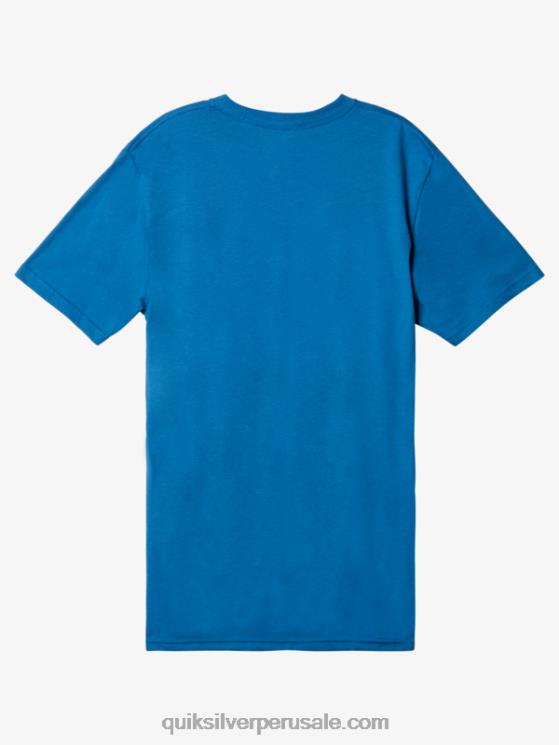 Quiksilver N8LNT1385 hombres vallarta azul camiseta con logo de comp